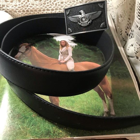 🦋Men’s leather belt, sz 38-40, New Eagle - Picture 3 of 5